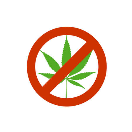 Sign of Prohibition Cannabis Vector for your project and othersのイラスト素材