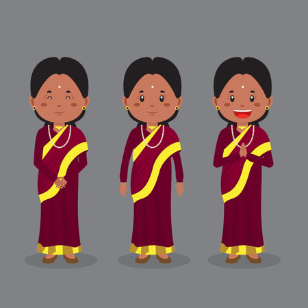 Indian Character with Various Expression for your project and othersのイラスト素材