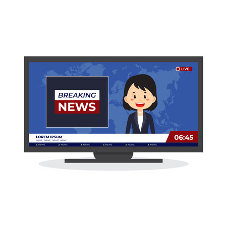 Stock Vector News TV Concept for your project and othersのイラスト素材