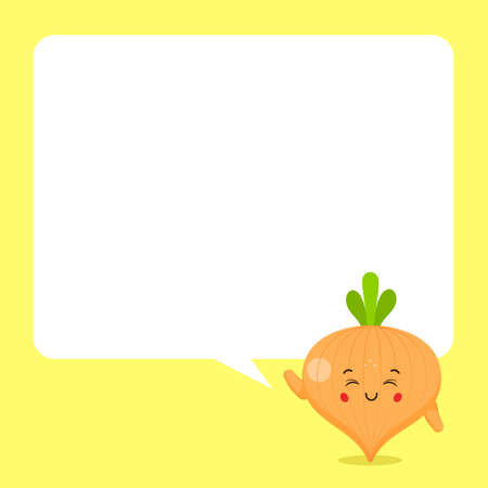Cute Onion with Speech Bubbles for your Project and Othersのイラスト素材