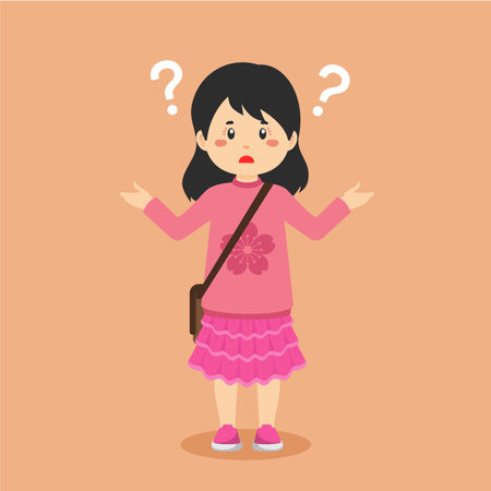 College Student Confused with Question Mark for your Project and Othersのイラスト素材