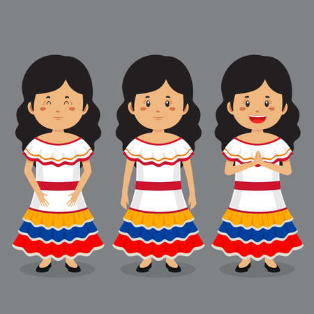 Venezuela Character with Various Expression for your Project and Othersのイラスト素材