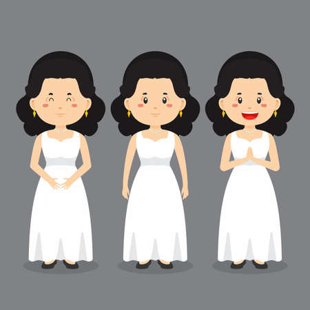 Wedding Character with Various Expression for your Project and Othersのイラスト素材