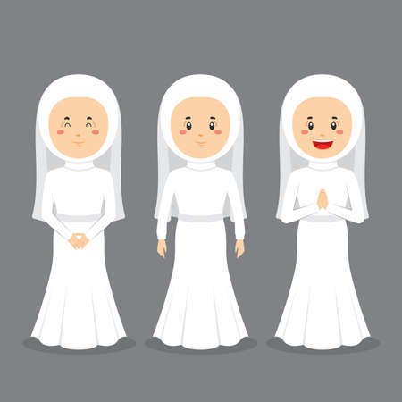 Wedding Character with Various Expression for your Project and Othersのイラスト素材