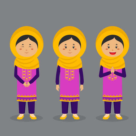 Pakistan Character with Various Expression for your Project and Othersのイラスト素材