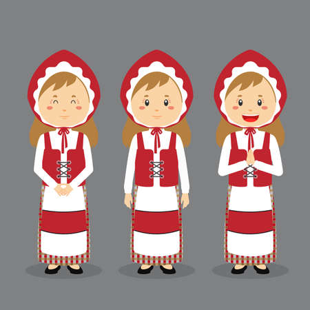 Denmark Character with Various Expression for your Project and Othersのイラスト素材