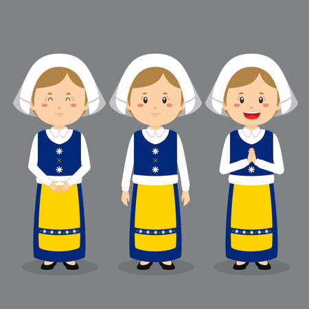 Sweden Character with Various Expression for your Project and Othersのイラスト素材