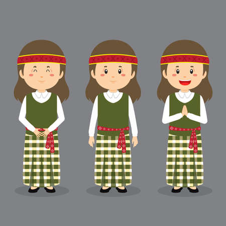Latvia Character with Various Expression for your Project and Othersのイラスト素材