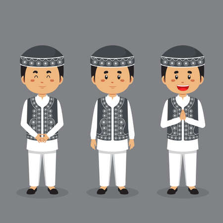 Afghanistan Character with Various Expression for your Project and Othersのイラスト素材