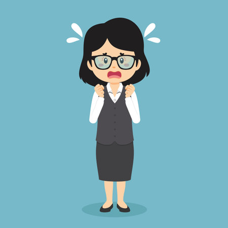 Stock Vector Confused Business Woman for your Project and Othersのイラスト素材