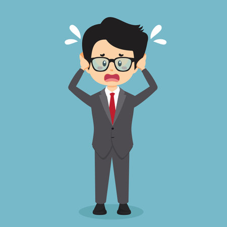 Stock Vector Confused Businessman for your Project and Othersのイラスト素材