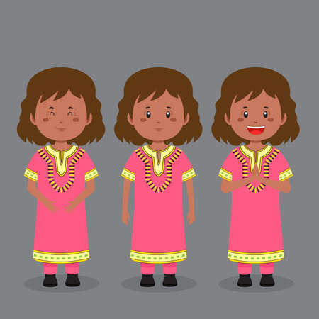 South Africa Character with Various Expression for your Project and Othersのイラスト素材