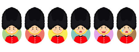 British Avatar with Various Expression for your Project and Othersのイラスト素材