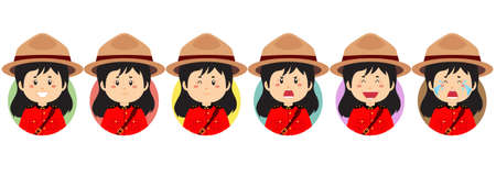 Canadian Avatar with Various Expression for your Project and Othersのイラスト素材