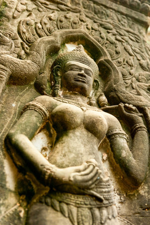 Religion. Smiling faces in the Temple of Bayon