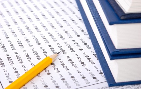 Test score sheet with answersの写真素材
