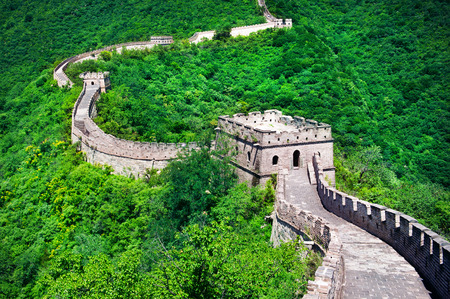 The Great Wall of China. Great Wall of China is a series of fortifications made of stone, brickの写真素材