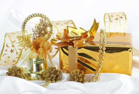 Christmas pictures on a light backgroundの写真素材