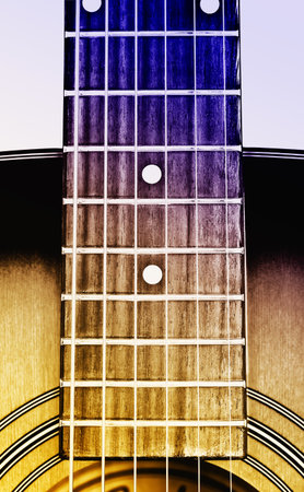 Six-string electric guitar closeup