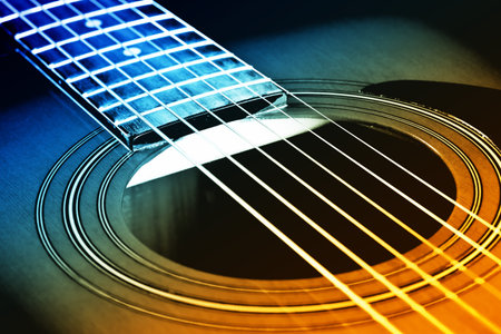 Six-string acoustic guitar 