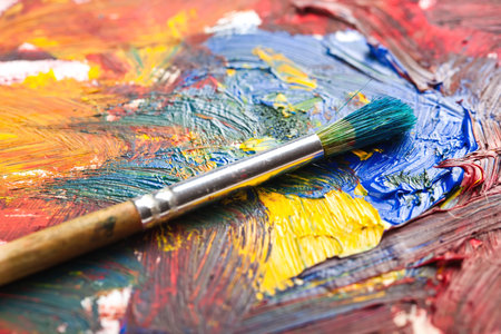 Paints and brushes 