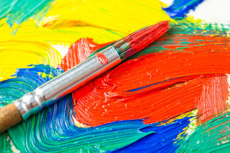 Paints and brushes 
