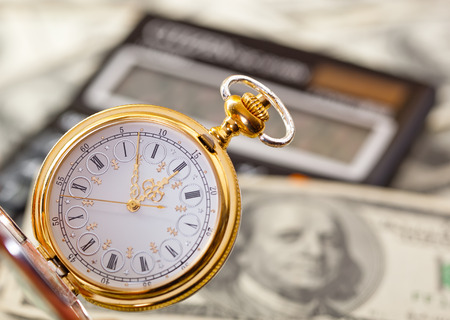 time is moneyの写真素材