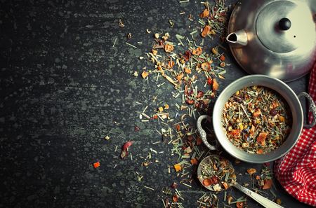 Leaf, flower tea, driedの写真素材