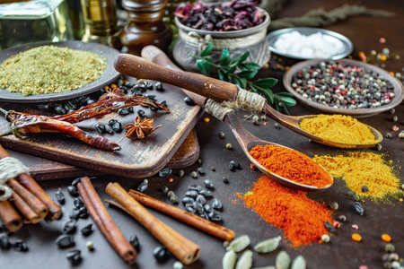 Spices and seasonings for cookingの写真素材