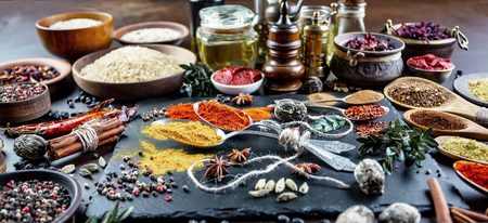Spices and seasonings for cookingの写真素材
