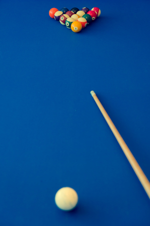 Pool table on topの写真素材