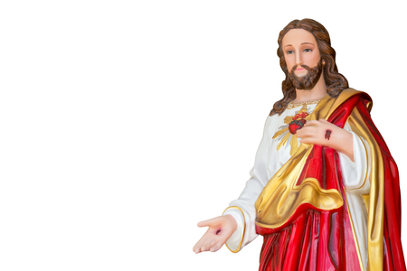 Jesus on a white backgroundの写真素材