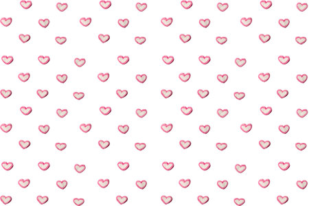 A heart made of marshmallows on a white background.