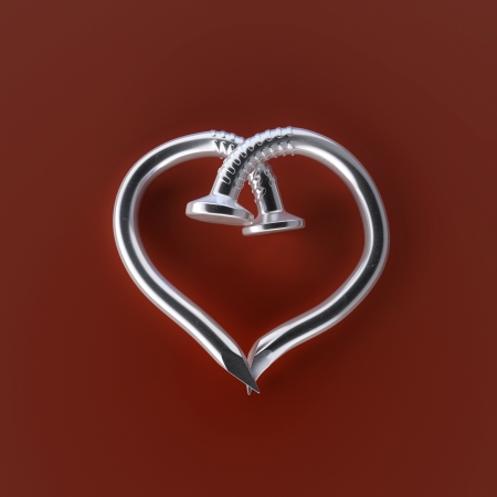 greeting card for Valentine s Day  red background version の写真素材