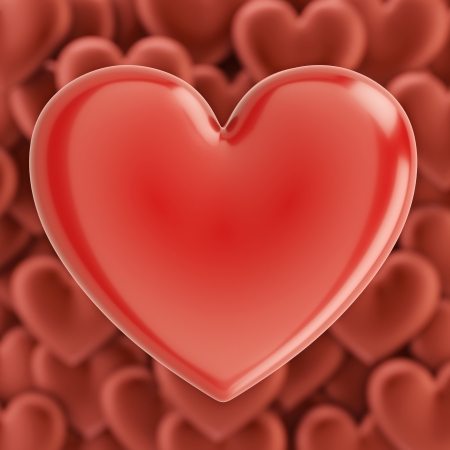 Glossy Hearts Background For Valentines Day Greeting Card Designの写真素材