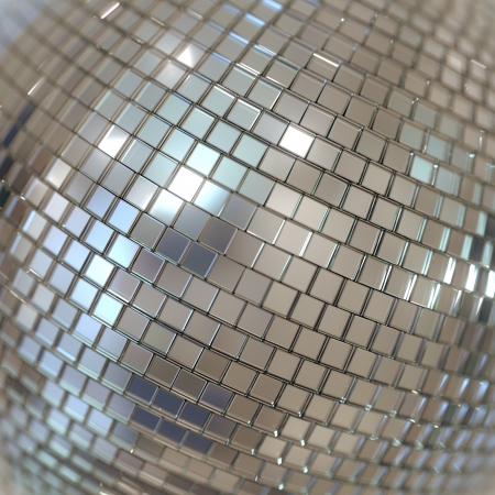 Silver Shining Disco Ball Backgroundの写真素材