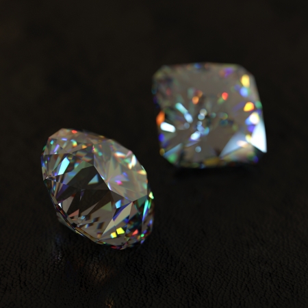 Luxury Brilliant Diamonds On Black Backgroundの写真素材