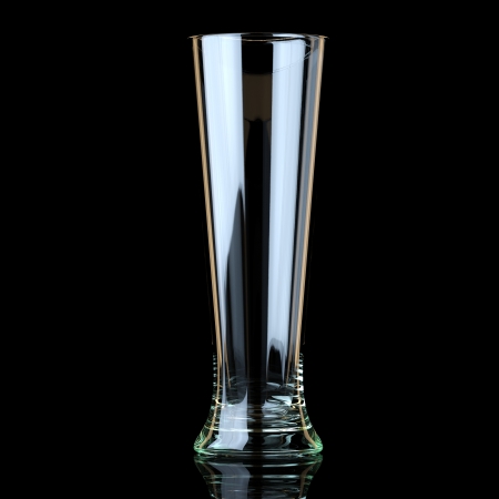 Cocktail Or Beer Glass On Black Backgroundの写真素材