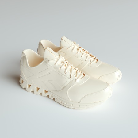 3d model of sport shoes on white backgroundの写真素材