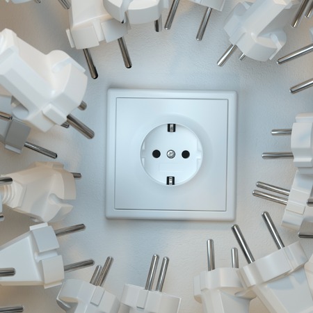 Sockets need to plugin in zoom versionの写真素材