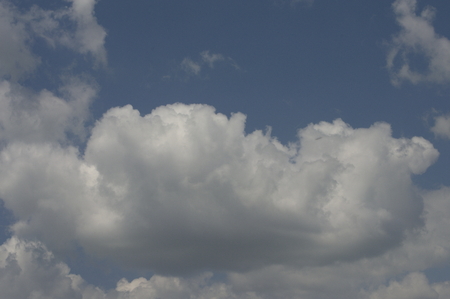 Fluffy cloudsの写真素材