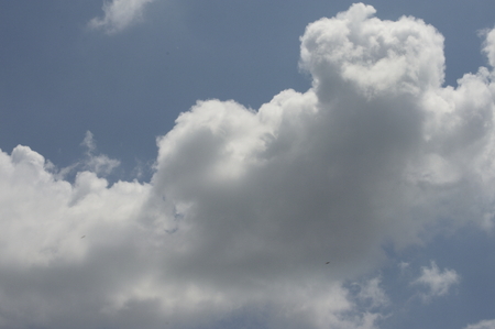 Fluffy cloudsの写真素材
