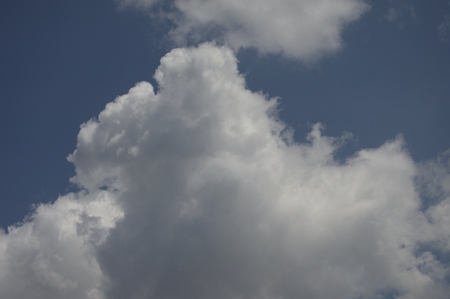 Fluffy cloudsの写真素材