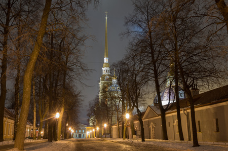Peter and Paul Fortress in St. Petersburg, located on Hare Island, the historic core of the cityのeditorial素材