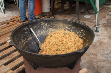 Russian folk festival - off winter. Merry festivities with the burning effigy of winter and folk gamesの写真素材