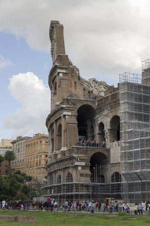 the best views of Rome and attractions for tourists coliseum pantheon forumの写真素材
