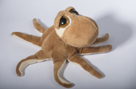 plush toy octopus looks big sad eyesの写真素材