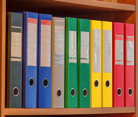 office folders with boxes