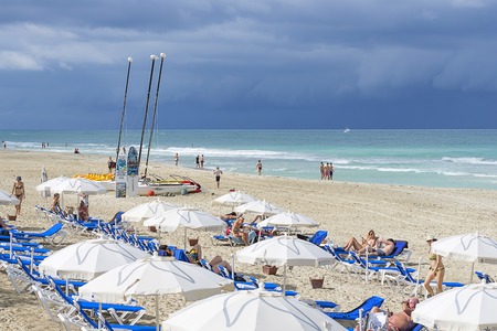 bathing and relaxing at seaのeditorial素材