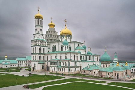 View on New Jerusalem monastery in Istra, Moscow oblast, Russiaのeditorial素材